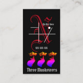 Carte De Visite Trois mousquetaires avec Knight Initial (Dos)