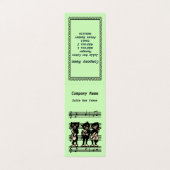 Carte De Visite Trois musiciens de chats noirs Partition Musique v (Extérieur déplié)