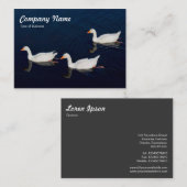 Carte De Visite Trois oies d'Emden (Devant / Derrière)