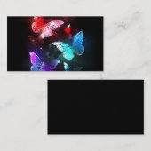Carte De Visite Trois papillons brillants sur l'arrière - plan de  (Devant / Derrière)
