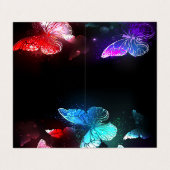 Carte De Visite Trois papillons brillants sur l'arrière - plan de  (Extérieur déplié)