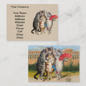 Carte De Visite Trois Petits Chatons Illustration de Mère l'Oie (Devant / Derrière)