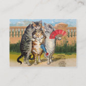 Carte De Visite Trois Petits Chatons Illustration de Mère l'Oie (Dos)