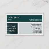 Carte De Visite Trois photos plus un - Vert foncé (Dos)