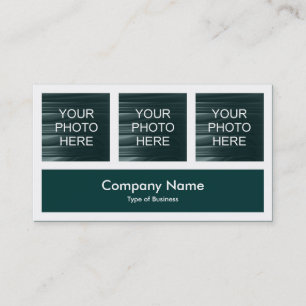 Carte De Visite Trois photos plus un - Vert foncé
