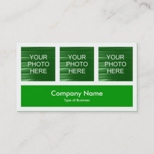 Carte De Visite Trois Photos Plus Un - Vert Herbe