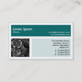 Carte De Visite Trois photos plus une - vert de mousse (Dos)