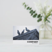 Carte De Visite Trois pigeons sur un toit (Debout devant)