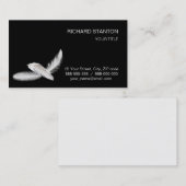 Carte De Visite Trois plumes de oiseaux (Devant / Derrière)