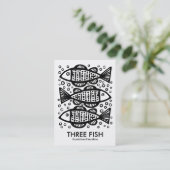 Carte De Visite Trois poissons - Blanc (Debout devant)