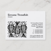 Carte De Visite Trois poissons - Blanc (Dos)