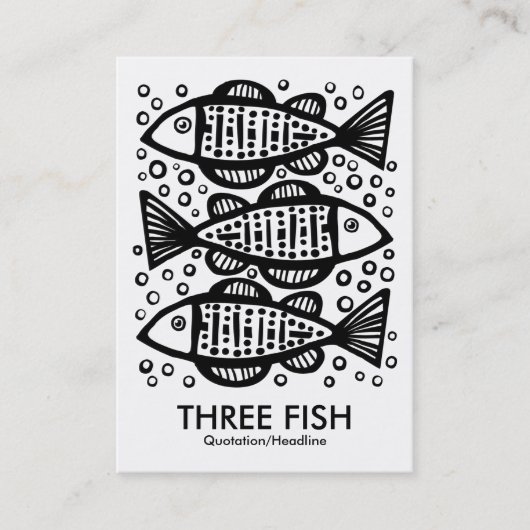 Carte De Visite Trois poissons - Blanc (Devant)