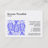 Carte De Visite Trois poissons - bleu électrique (Dos)