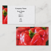 Carte De Visite Trois poivrons rouges (Devant / Derrière)