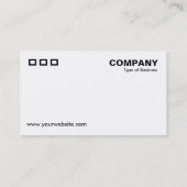 Carte De Visite Trois Rectangles - Bleu foncé (Dos)