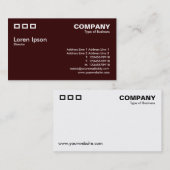 Carte De Visite Trois rectangles - Brown foncé (Devant / Derrière)