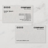 Carte De Visite Trois Rectangles - Effet de toile (Devant / Derrière)