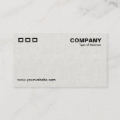 Carte De Visite Trois Rectangles - Effet de toile (Dos)