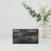 Carte De Visite Trois Rectangles - Pluie électrique gris foncé (Debout devant)