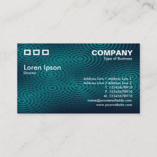 Carte De Visite Trois Rectangles - Pluie électrique Turquoise fonc