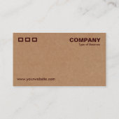 Carte De Visite Trois rectangles - texture de boîte en carton (Dos)