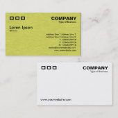 Carte De Visite Trois Rectangles - Texture papier ondulée Jaune (Devant / Derrière)