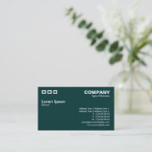 Carte De Visite Trois Rectangles - Vert foncé (Debout devant)