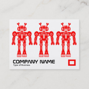 Carte De Visite Trois robots rouges