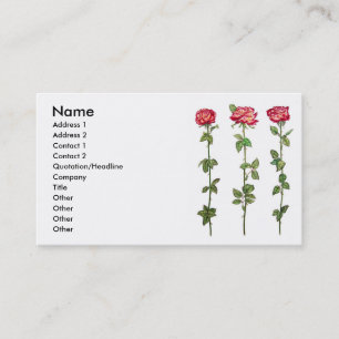 Carte De Visite Trois roses
