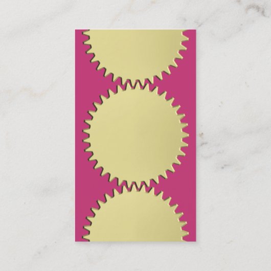 Carte De Visite Trois roues en cog - #C93476 Magenta (Dos)