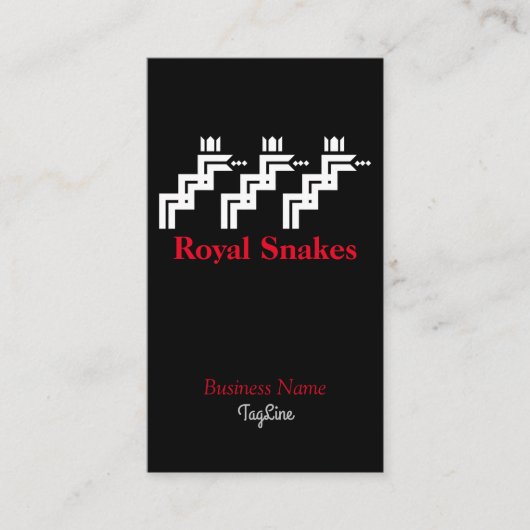 Carte De Visite Trois serpents royaux (Devant)