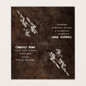 Carte De Visite Trois Sorcières Volantes Blanches Salles Brun (Extérieur déplié)