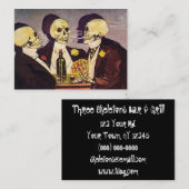 Carte De Visite Trois squelettes (Devant / Derrière)