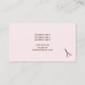 Carte De Visite Trois styles de cheveux Illustration Fille rose (Dos)