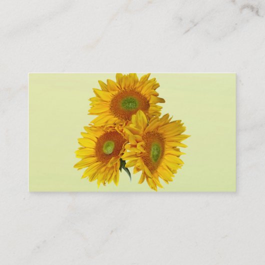 Carte De Visite Trois tournesols dorés (Dos)
