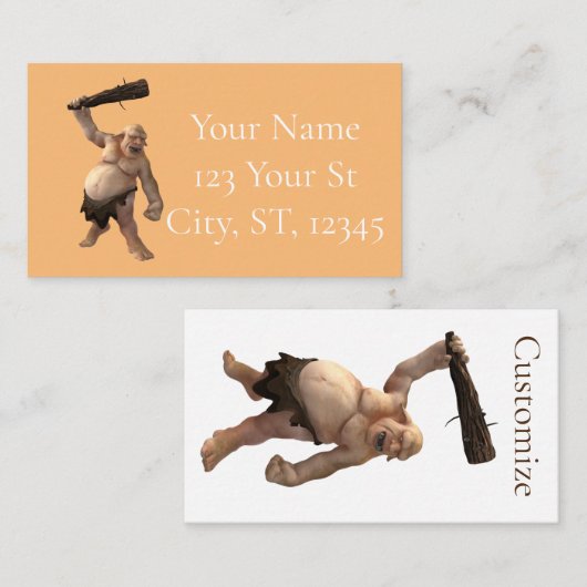 Carte De Visite Troll moche Thunder_Cove (Devant / Derrière)