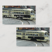 Carte De Visite Trolley de San Francisco (Devant / Derrière)