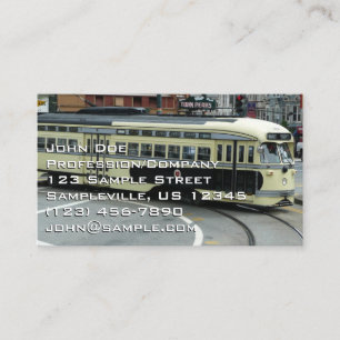 Carte De Visite Trolley de San Francisco