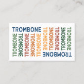 Carte De Visite Trombone coloré (Devant)