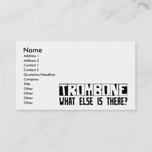 Carte De Visite Trombone quoi encore est là ? (Devant)