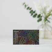 Carte De Visite Trombones colorés (Debout devant)