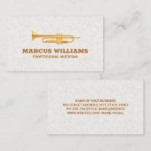 Carte De Visite Trompette (Devant / Derrière)