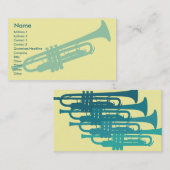 Carte De Visite Trompette - affaires (Devant / Derrière)