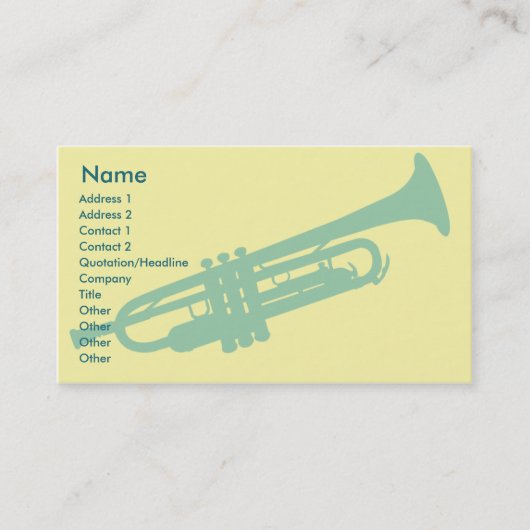 Carte De Visite Trompette - affaires (Devant)