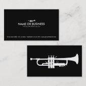 Carte De Visite trompette simple (Devant / Derrière)