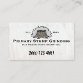 Carte De Visite Tronc de l'arbre scié à broyage (Devant)