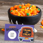 Carte De Visite Tronc ou traiter le coupon d'Halloween