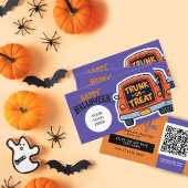 Carte De Visite Tronc ou traiter le coupon d'Halloween