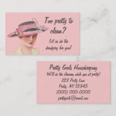 Carte De Visite Trop assez pour nettoyer le ménage (Devant / Derrière)