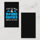 Carte De Visite Trop de jeux d'échecs (Devant / Derrière)